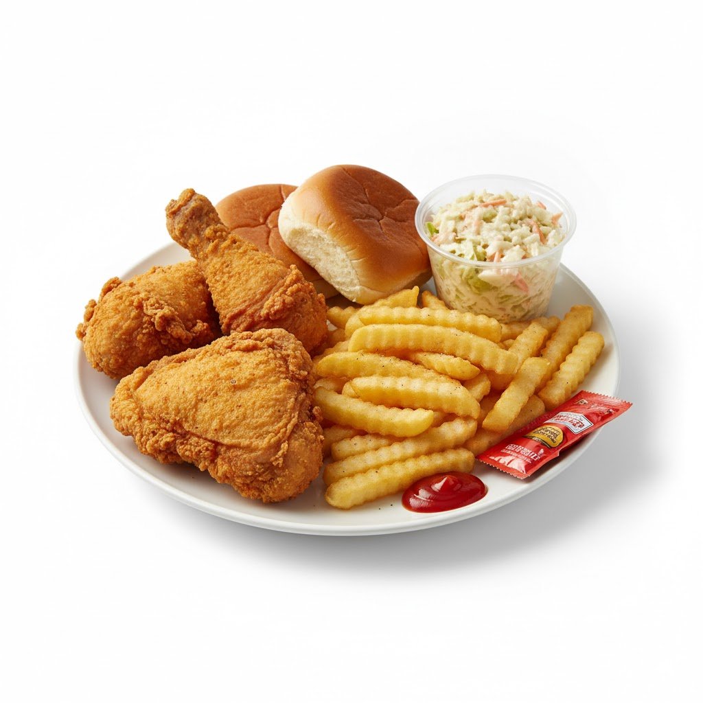 صورة وجبة ثلاث قطع